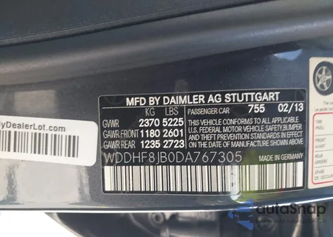 2013 Mercedes-Benz E 350 4Matic z USA, uszkodzony, nr VIN WDDHF8JB0DA767305